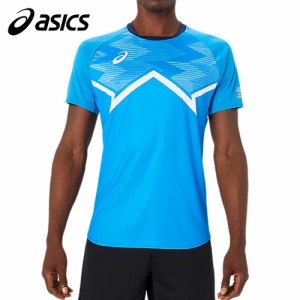 アシックス asics メンズ クールグラフィック半袖シャツ エレクトリックブルー 2051A356 402 バレーボールウェア 半袖シャツ