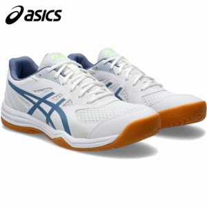 アシックス asics メンズ バドミントンシューズ アップコート 5 ホワイト/デニムブルー 1071A086 104 UPCOURT 5 バトミントン 練習 試合