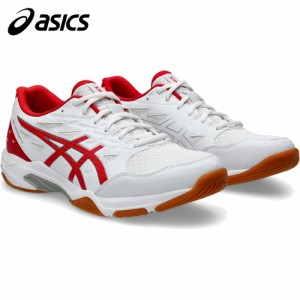 アシックス asics メンズ レディース バレーボールシューズ ゲルロケット 11 ホワイト/クラシックレッド 1073A065 100 GEL-ROCKET 11