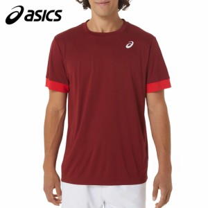 アシックス asics メンズ ドライ半袖シャツ ビートジュース/クラシックレッド 2041A255 601 MEN COURT SS TOP テニスウェア 半袖シャツ