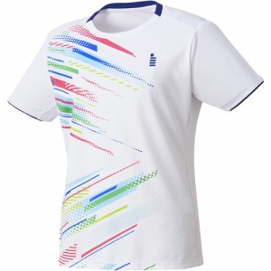 ゴーセン GOSEN レディース ゲームシャツ ホワイト T2401 30 テニス バドミントン 半袖シャツ トップス 試合 練習 吸汗速乾 JSTA