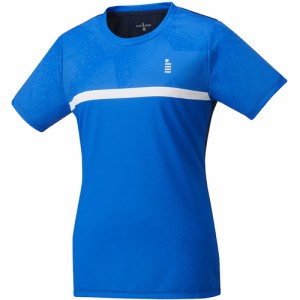 ゴーセン GOSEN レディース ゲームシャツ ブルー T2409 20 テニス バドミントン 半袖シャツ トップス 試合 練習 吸汗速乾 JSTA