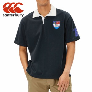 カンタベリー CANTERBURY メンズ レディース ポロシャツ ショートスリーブ ラガーシャツ ネイビー RA34104 29 S/S RUGGER SHIRT 半袖 襟