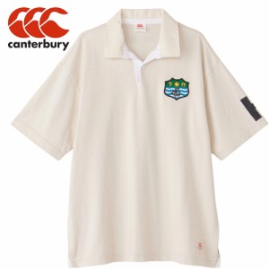 カンタベリー CANTERBURY メンズ レディース ポロシャツ ショートスリーブ ラガーシャツ アイボリー RA34104 30 S/S RUGGER SHIRT 半袖