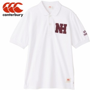 カンタベリー CANTERBURY メンズ レディース ポロシャツ ショートスリーブ ラガーポロ ホワイト RA34110 10 S/S RUGGER POLO 半袖 襟 衿