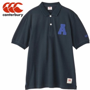 カンタベリー CANTERBURY メンズ レディース ポロシャツ ショートスリーブ ラガーポロ ネイビー RA34110 29 S/S RUGGER POLO 半袖 襟 衿