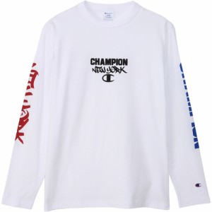 チャンピオン Champion メンズ 長袖Tシャツ ロングスリーブTシャツ ホワイト C3-Z411 010 LONG SLEEVE T-SH ロングスリーブ ロンT