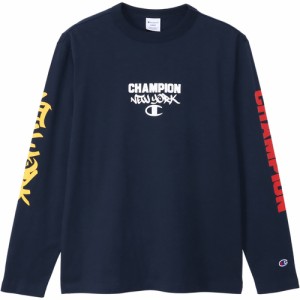 チャンピオン Champion メンズ 長袖Tシャツ ロングスリーブTシャツ ネイビー C3-Z411 370 LONG SLEEVE T-SH ロングスリーブ ロンT