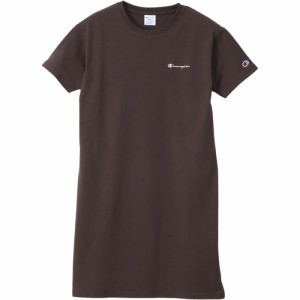 チャンピオン Champion レディース ワンピース ブラウン CW-X339 860 ONEPIECE DRESS Tシャツワンピ カジュアル デイリーユース