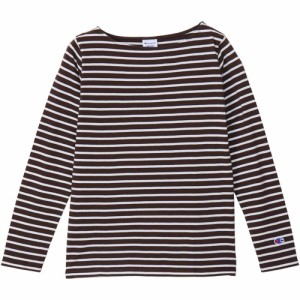 チャンピオン Champion レディース 長袖Tシャツ ロングスリーブTシャツ ブラウン CW-Y415 860 BORDER L/S T-SHI 長袖 ロングスリーブ