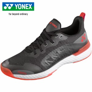 ヨネックス YONEX メンズ レディース テニスシューズ パワークッション507 カーペットコート用 ブラック／レッド SHT507 187 ローカット