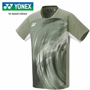 ヨネックス YONEX メンズ ゲームシャツ（フィットスタイル） ライトオリーブ 10568 324 バドミントン テニス ゲームウエア 半袖 シャツ