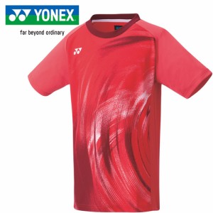 ヨネックス YONEX キッズ ジュニアゲームシャツ パールレッド 10568J 321 バドミントン テニス ゲームウエア 子供 半袖 シャツ Tシャツ