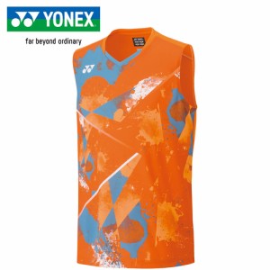 ヨネックス YONEX メンズ ゲームシャツ（ノースリーブ） ブライトオレンジ 10570 160 バドミントン テニス ゲームウエア 袖なし シャツ
