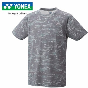 ヨネックス YONEX メンズ レディース ユニゲームシャツ（フィットスタイル） グレー 10596 010 バドミントン テニス ゲームウエア 半袖