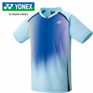 ヨネックス YONEX メンズ レディース ユニゲームシャツ（フィットスタイル） アクアブルー 10599 111 テニス バドミントン ゲームウエア