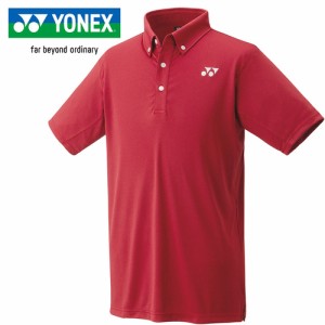 ヨネックス YONEX メンズ レディース ユニゲームシャツ サンセットレッド 10600 496 テニス バドミントン ゲームウエア 半袖 シャツ