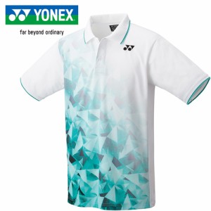 ヨネックス YONEX メンズ レディース ユニゲームシャツ ホワイト 10601 011 テニス バドミントン ゲームウエア 半袖 シャツ Tシャツ