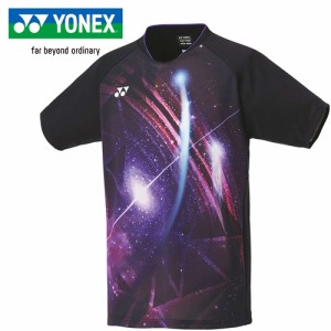 ヨネックス YONEX メンズ ゲームシャツ（フィットスタイル） ブラック 10611 007 テニス バドミントン ゲームウエア 半袖 シャツ