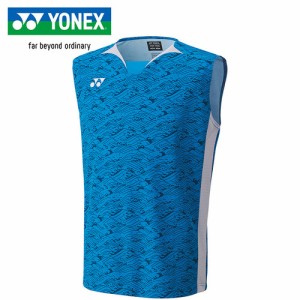 ヨネックス YONEX メンズ ゲームシャツ（ノースリーブ） ブルー 10614 002 バドミントン テニス ゲームウエア 袖なし シャツ Tシャツ