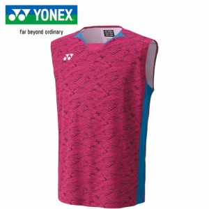 ヨネックス YONEX メンズ ゲームシャツ（ノースリーブ） グレープ 10614 302 バドミントン テニス ゲームウエア 袖なし シャツ Tシャツ