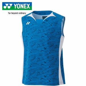 ヨネックス YONEX キッズ ジュニアゲームシャツ（ノースリーブ） ブルー 10614J 002 バドミントン テニス ゲームウエア 袖なし シャツ