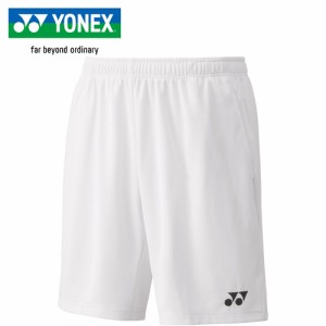 ヨネックス YONEX メンズ バドミントンウェア ゲームパンツ ニットハーフパンツ ホワイト 15189 011 バドミントン テニス ゲームウエア