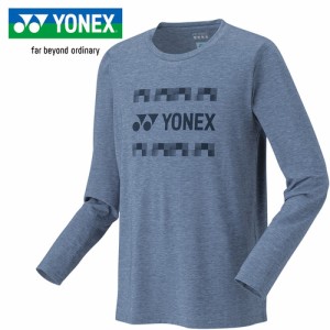 ヨネックス YONEX メンズ レディース ユニロングスリーブTシャツ ネイビーブルー 16711 019 テニス バドミントン 長袖 シャツ Tシャツ