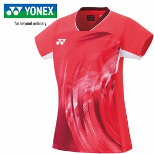 ヨネックス YONEX レディース ウィメンズゲームシャツ パールレッド 20769 321 バドミントン テニス ゲームウエア 半袖 シャツ Tシャツ