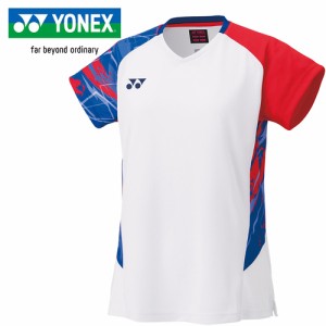 ヨネックス YONEX レディース ウィメンズゲームシャツ ホワイト 20774 011 バドミントン テニス ゲームウエア 半袖 シャツ Tシャツ