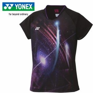 ヨネックス YONEX レディース ウィメンズゲームシャツ ブラック 20819 007 テニス バドミントン 半袖 シャツ Tシャツ トップス 女性