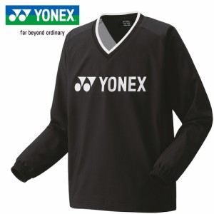 ヨネックス YONEX メンズ レディース テニス トレーニングウェア ユニ裏地付Vブレーカー ブラック 32038 007 トップス 長袖