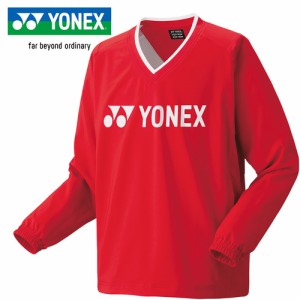 ヨネックス YONEX メンズ レディース テニス トレーニングウェア ユニ裏地付Vブレーカー サンセットレッド 32038 496 トップス 長袖