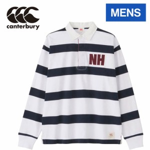 カンタベリー CANTERBURY メンズ ポロシャツ ロングスリーブラガーシャツ ホワイト RA44103 10 L/S RUGGER SHIRT 長袖 襟 衿 ジャージ