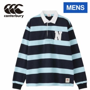 カンタベリー CANTERBURY メンズ ポロシャツ ロングスリーブラガーシャツ ネイビー RA44103 29 L/S RUGGER SHIRT 長袖 襟 衿 ジャージ