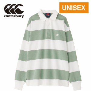 カンタベリー CANTERBURY メンズ レディース ポロシャツ 4インチ ストライプ ラグビージャージ メロン RA44132 45 4INCH STRIPE RUGBY