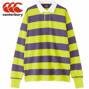 カンタベリー CANTERBURY メンズ レディース ポロシャツ 2.5インチ ストライプ ラグビージャージ ライム RA44133 42 2.5INCH STRIPE