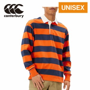 カンタベリー CANTERBURY メンズ レディース ポロシャツ 2.5インチ ストライプ ラグビージャージ オレンジ RA44133 58 2.5INCH STRIPE