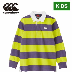 カンタベリー CANTERBURY キッズ ポロシャツ ロングスリーブ ラグビージャージ ライム RAJ44350 42 KIDS L/S RUGBY JERSEY 長袖 襟 衿