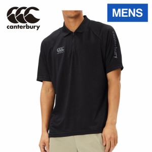 カンタベリー CANTERBURY メンズ ポロシャツ アールプラス フレックスクールコントロール ハーフジップポロ ブラック RP34115 19 R＋