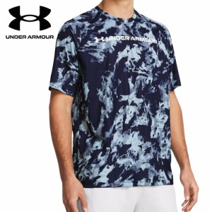 アンダーアーマー UNDER ARMOUR メンズ テック ABC カモ ショートスリーブシャツ ミッドナイトネイビー/ホワイト 1361698 410