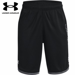 アンダーアーマー UNDER ARMOUR キッズ トレーニングウェア ショートパンツ スタント3.0 ショーツ ブラック/ピッチグレー/ホワイト