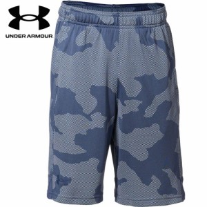 アンダーアーマー UNDER ARMOUR キッズ トレーニングウェア ショートパンツ ベロシティ ジャカード ショーツ ダウンプアグレー/グレー