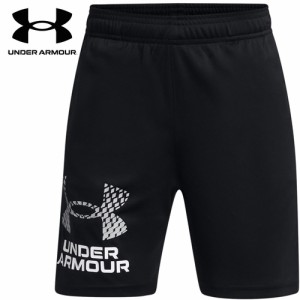 アンダーアーマー UNDER ARMOUR キッズ トレーニングウェア ショートパンツ テック ロゴ ショーツ ブラック/モッドグレー 1383333 001