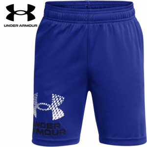 アンダーアーマー UNDER ARMOUR キッズ トレーニングウェア ショートパンツ テック ロゴ ショーツ ロイヤル/ホワイト 1383333 400