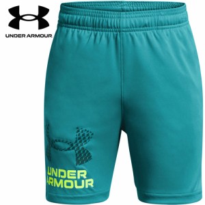 アンダーアーマー UNDER ARMOUR キッズ トレーニングウェア ショートパンツ テック ロゴ ショーツ サーキットティール/ティール 1383333