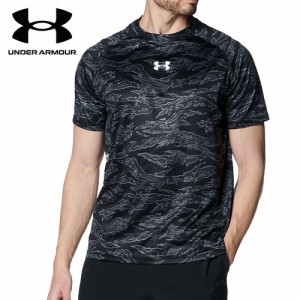 アンダーアーマー UNDER ARMOUR メンズ 野球ウェア 練習用シャツ テック ノベルティ ショートスリーブTシャツ ブラック/ホワイト