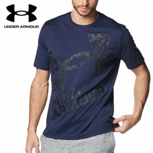 アンダーアーマー UNDER ARMOUR メンズ テック XLロゴ ショートスリーブTシャツ ミッドナイトネイビー 1384796 410 トレーニングウェア