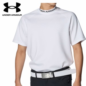 アンダーアーマー UNDER ARMOUR メンズ ゴルフウェア 半袖シャツ ワードマーク ショートスリーブ モックネック シャツ