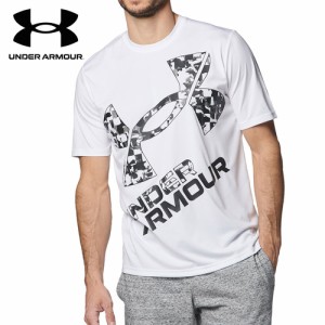 アンダーアーマー UNDER ARMOUR メンズ テック XLロゴ ショートスリーブTシャツ ホワイト 1384796 100 トレーニングウェア 半袖シャツ